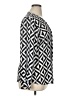 Dana Buchman 100% Polyester Chevron-herringbone Silver Long Sleeve Blouse Size 14 - photo 4