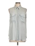 Ann Taylor 100% Polyester Gray Sleeveless Blouse Size L - photo 1