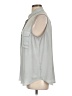 Ann Taylor 100% Polyester Gray Sleeveless Blouse Size L - photo 5