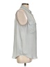 Ann Taylor 100% Polyester Gray Sleeveless Blouse Size L - photo 4