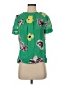 J.Crew 100% Silk Green Short Sleeve Silk Top Size 00 - photo 1