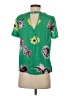 J.Crew 100% Silk Green Short Sleeve Silk Top Size 00 - photo 2