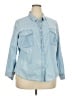 Per Se 100% Cotton Blue 3/4 Sleeve Button-Down Shirt Size 2X - photo 1