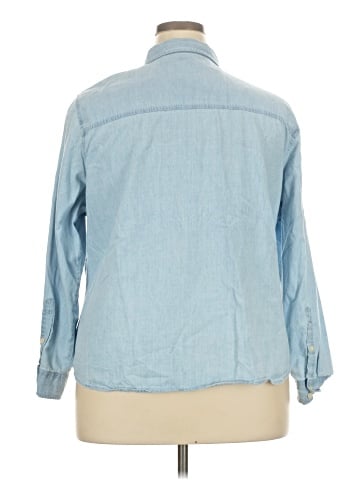 Per Se 3/4 Sleeve Button-Down Shirt (view 2)