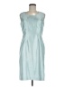 Coldwater Creek 100% Polyester Solid Teal Cocktail Dress Size 8 - photo 1