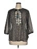 MASON & BELLE Silver 3/4 Sleeve Blouse Size 1X - photo 1