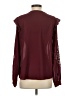 Neiman Marcus Burgundy Long Sleeve Blouse Size S - photo 2
