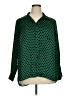 MICHAEL Michael Kors 100% Polyester Polka Dots Green 3/4 Sleeve Blouse Size 1X - photo 1