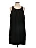 Oleg Cassini 100% Polyester Solid Black Casual Dress Size 12 - photo 1
