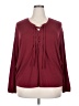 Torrid Burgundy Long Sleeve Blouse Size 2X Plus (2) - photo 1