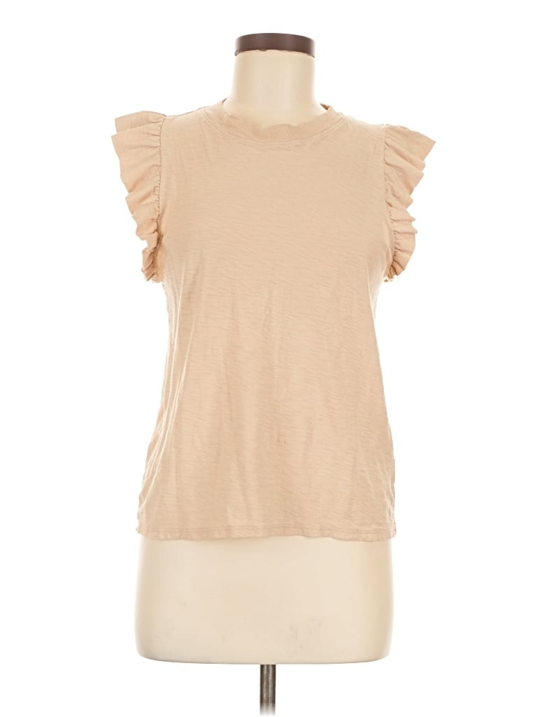 Pre-owned Nation Ltd Sleeveless T-shirt In Brown