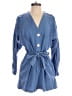 Zara Solid Blue Romper Size XS - photo 1