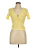 Pull&Bear Yellow Short Sleeve T-Shirt Size L - photo 1