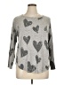 Workshop Republic Clothing Hearts Silver Long Sleeve Top Size 1X - photo 1