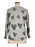 Workshop Republic Clothing Hearts Silver Long Sleeve Top Size 1X - photo 2