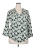 Fun2Fun 100% Rayon Green 3/4 Sleeve Blouse Size XXL - photo 1