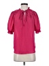 Olivia & Martin 100% Polyester Pink Short Sleeve Turtleneck Size S - photo 1