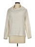 Chances R Ivory Silver Turtleneck Sweater Size L - photo 1
