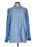 J.Jill Plaid Blue Long Sleeve Button-Down Shirt Size L - photo 1