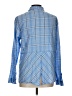J.Jill Plaid Blue Long Sleeve Button-Down Shirt Size L - photo 2