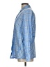 J.Jill Plaid Blue Long Sleeve Button-Down Shirt Size L - photo 5