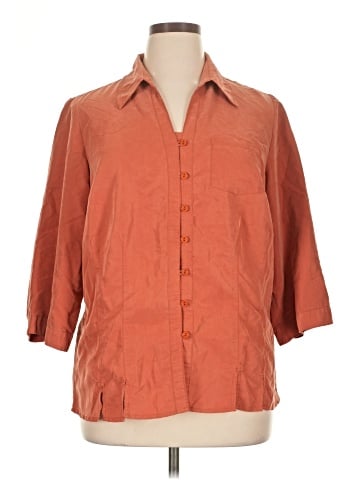 DressBarn 3/4 Sleeve Button-Down Shirt (view 1)