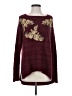 Ella Moon Floral Burgundy Pullover Sweater Size S - photo 1