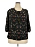 Kaileigh 100% Polyester Black 3/4 Sleeve Blouse Size XL - photo 1