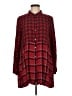 J.Jill 100% Rayon Plaid Red 3/4 Sleeve Button-Down Shirt Size M - photo 1