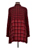 J.Jill 100% Rayon Plaid Red 3/4 Sleeve Button-Down Shirt Size M - photo 2