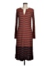 Assorted Brands Stripes Brown Casual Dress Size M - photo 1