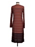 Assorted Brands Stripes Brown Casual Dress Size M - photo 2