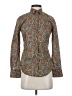 J.Crew 100% Cotton Paisley Brown Long Sleeve Button-Down Shirt Size 00 - photo 1