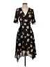 Miami 100% Polyester Floral Black Casual Dress Size S - photo 1