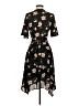 Miami 100% Polyester Floral Black Casual Dress Size S - photo 2