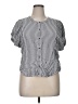 Splendid 100% Tencel Silver Short Sleeve Blouse Size XL - photo 1