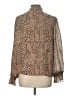 CeCe 100% Polyester Animal Print Brown Long Sleeve Blouse Size L - photo 2