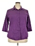 HOTOUCH Purple 3/4 Sleeve Button-Down Shirt Size XXL - photo 1