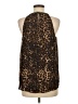 Jennifer Lopez 100% Polyester Brown Sleeveless Blouse Size M - photo 2