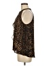 Jennifer Lopez 100% Polyester Brown Sleeveless Blouse Size M - photo 5