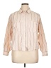 Old Navy 100% Cotton Stripes Tan Long Sleeve Blouse Size XL - photo 1