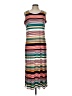 Assorted Brands Stripes Teal Casual Dress Size Lg - XL - photo 1