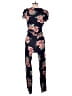 Loveappella Floral Blue Jumpsuit Size M - photo 2