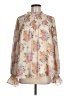 Entro 100% Polyester Floral Ivory Long Sleeve Blouse Size M - photo 1