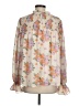 Entro 100% Polyester Floral Ivory Long Sleeve Blouse Size M - photo 2
