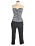Lucca Couture Stripes Gray Jumpsuit Size L - photo 1