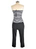 Lucca Couture Stripes Gray Jumpsuit Size L - photo 2