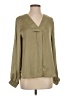 Glam 100% Polyester Green Long Sleeve Blouse Size S - photo 1