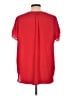 Pleione 100% Polyester Red Short Sleeve Blouse Size L - photo 2