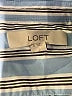 Ann Taylor LOFT Stripes Blue Long Sleeve Button-Down Shirt Size S - photo 7